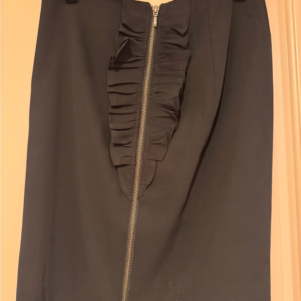 Banana Republic Black Pencil Skirt with Ruffle Detail
